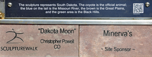 sign: Dakota Moon sculpture