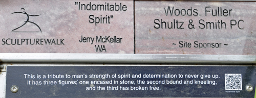 sign: Indomitable Spirit sculpture