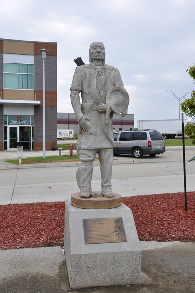 Eagle Clan Indian Statue in Winnebago, Nebraska