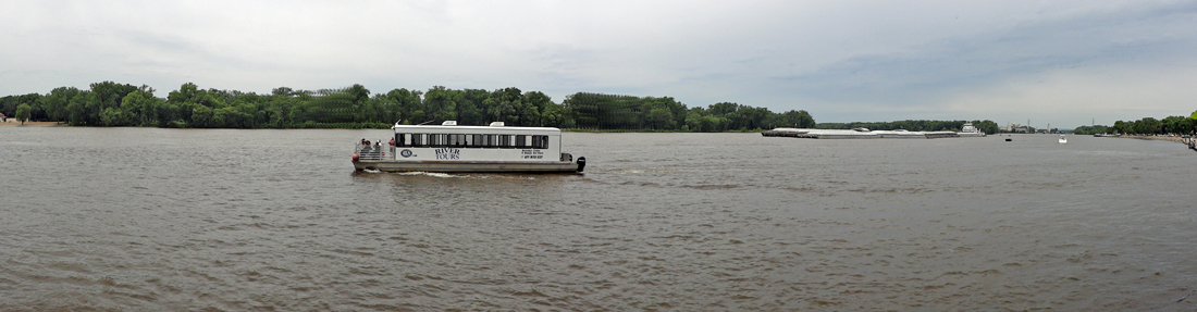 boat on the Mississippi River in La Crosse, Wisconsin