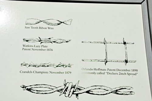 diagram showing types of barbed wire