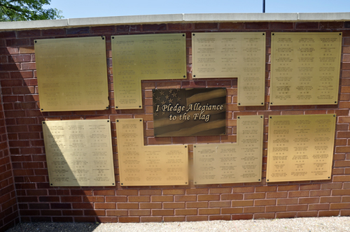 Wall of Honor section entitled I Pledge Allegiance to the Flag