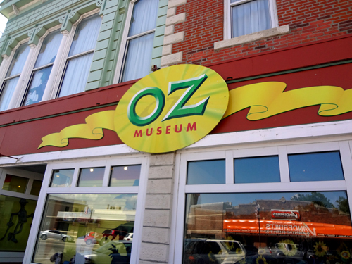 The outside of the Wizard of Oz Museum in Kansas