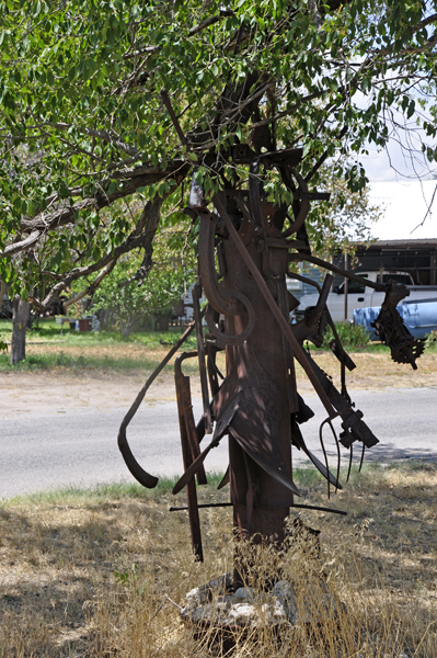 art sculpture in the tree