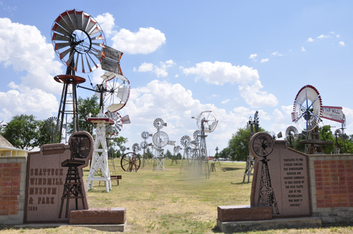 entrance to windmill museum in Shattuck