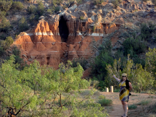 Karen Duquette at Palo Duro Canyon in Texas