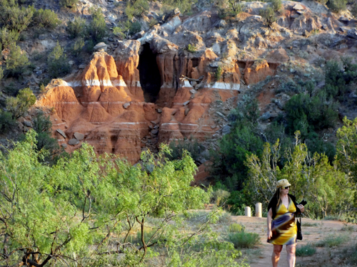 Karen Duquette at Palo Duro Canyon in Texas