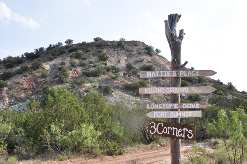 the three corners area of Palo Duro Canyon