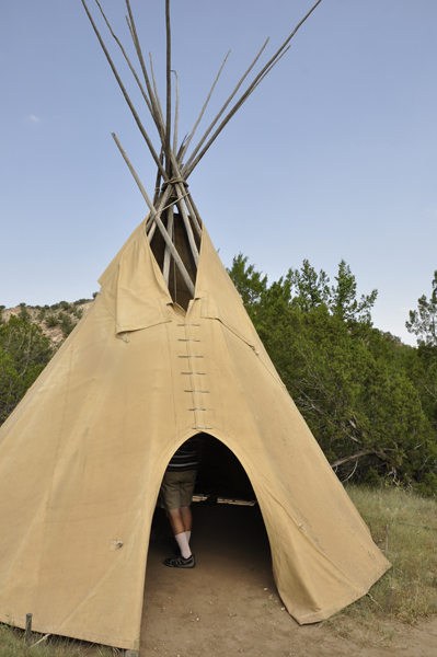 an Indian teepee