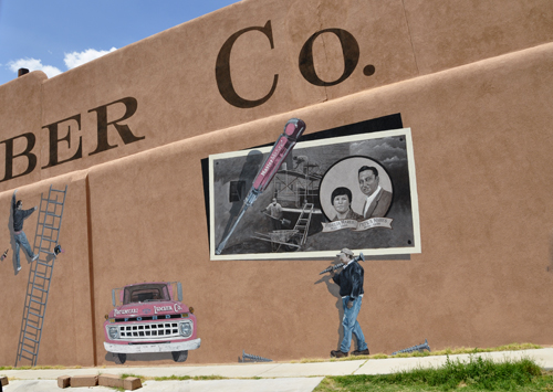 part of the Tucumcari Lumber mural