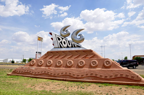 a big Route 66 monument