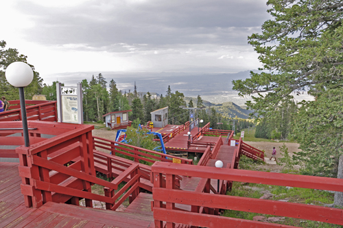 the ski lift on th back side of Sandia Mountain