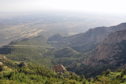 the Sandia tram lines