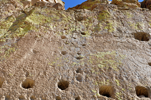 close-up of the cliff dwellings