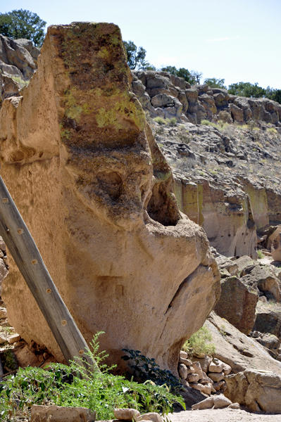 look at the frowning mouth. on this rock