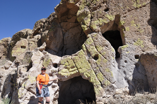 Karen Duquette at the Cliff Dwellings