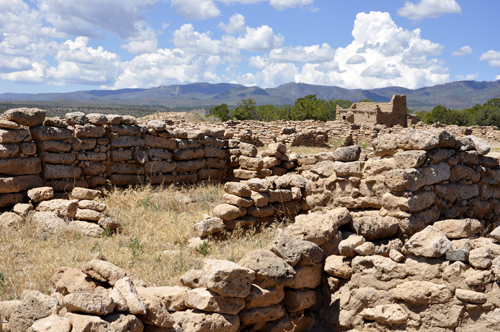 the top of the cave dwellings.