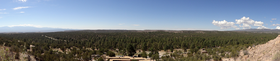 looking outward from the trail