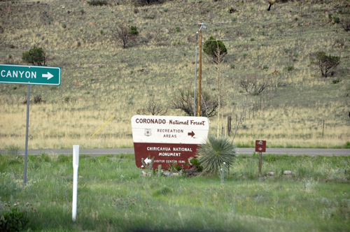 sign: The Chiricahua National Forest