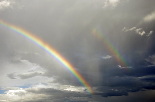 the double rainbow has also grown bigger