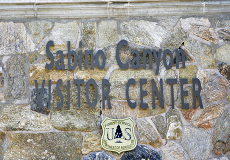 sign: Sabino Canyon Visitor Center