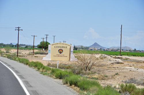 sign: Welcome to Coolidge