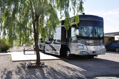 the RV of the two RV Gypsies in Quartzsite, Arizona