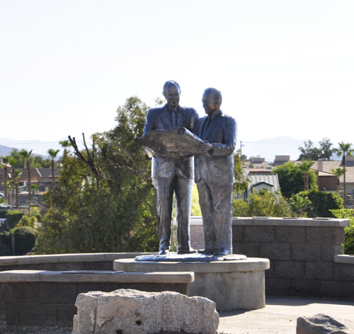 Statue of Lake Havasu City founders 