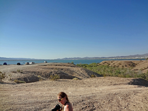 Karen Duquette and Lake Havasu Island scenery