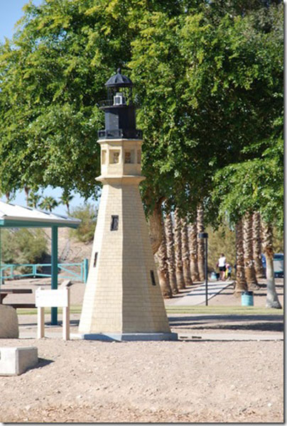 one of the many Lake Havasu Lighthouses