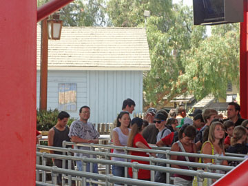 Karen, Melinda and Greg in line