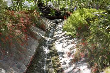 water flow at Getty