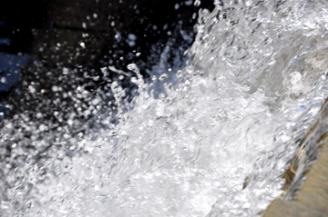 the waterfall at Getty Center