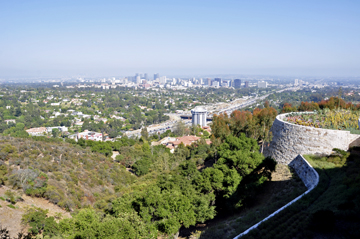 A Cactus Garden is perched on the south of the Getty Center