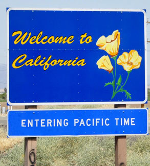 Welcome to California sign