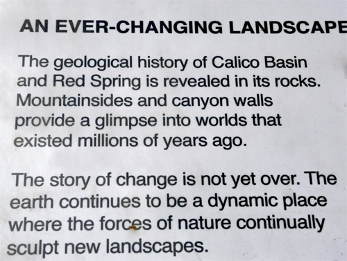sign about the ever changing landscape