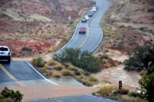 flash flood at Valley of Fire State Park