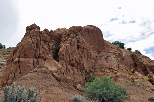 eerie sandstone hoodoos on the Shakespeare Arch trail.