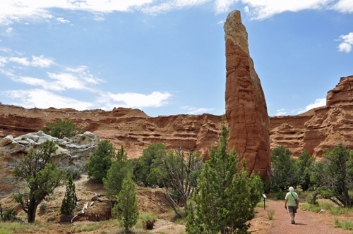 Lee Duquette by a big sandstone formation