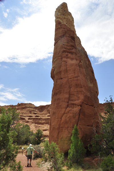 Lee Duquette by a big sandstone formation