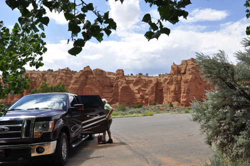 the truck of the two RV Gypsies