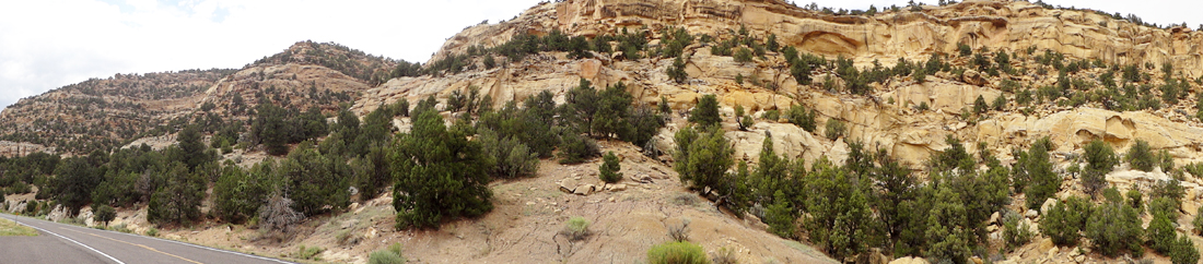 The rugged territory behind the Escalante Heritage Center 