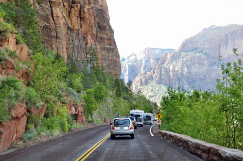 exiting the tunnel at Zion National Park