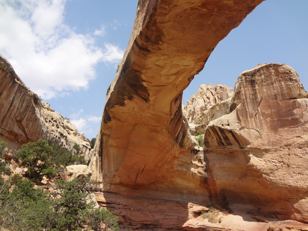 Karen Duquette and The Hickman Natural Bridge Natural arch