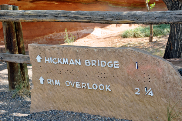 Hickman Bridge sign