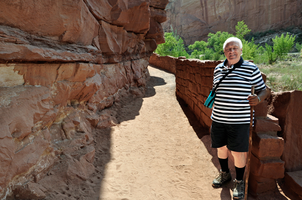 Lee Duquette on the trail to the natural bridg