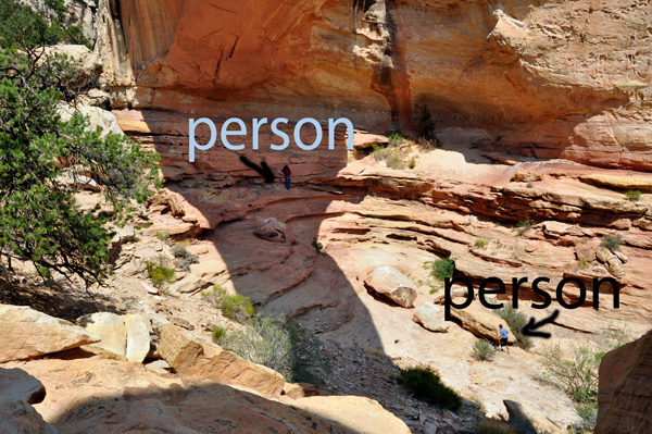 People under the arch