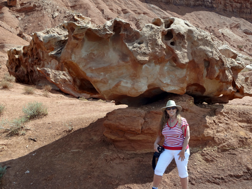 Karen Duquette by the seashell rock