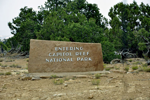 sign: entering Capitol Reef National Park