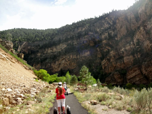 Karen Duquette on a Segway in Colorado